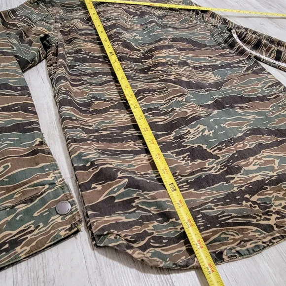 ZARA MAN Camo Denim Full Zip or Button Up Shirt Jacket Long Sleeve Men's S - Picture 14 of 15